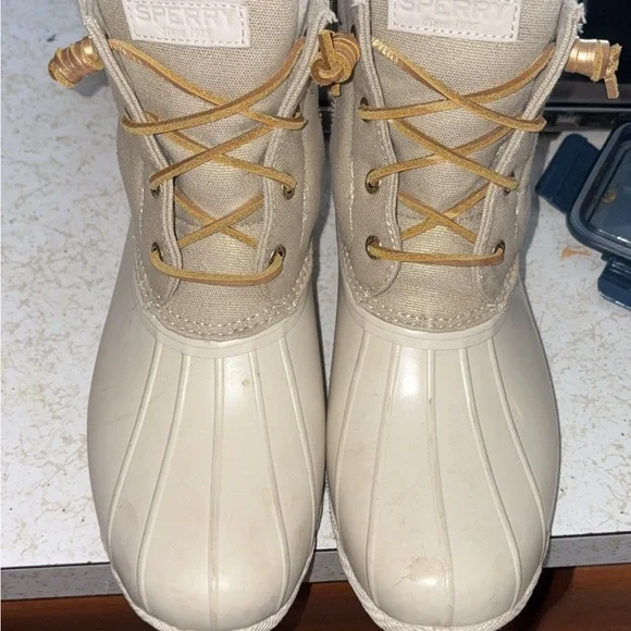 Sperry Light Tan Duck Boots - Picture 2 of 5